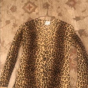 Milly cardigan sweater. Leopard print